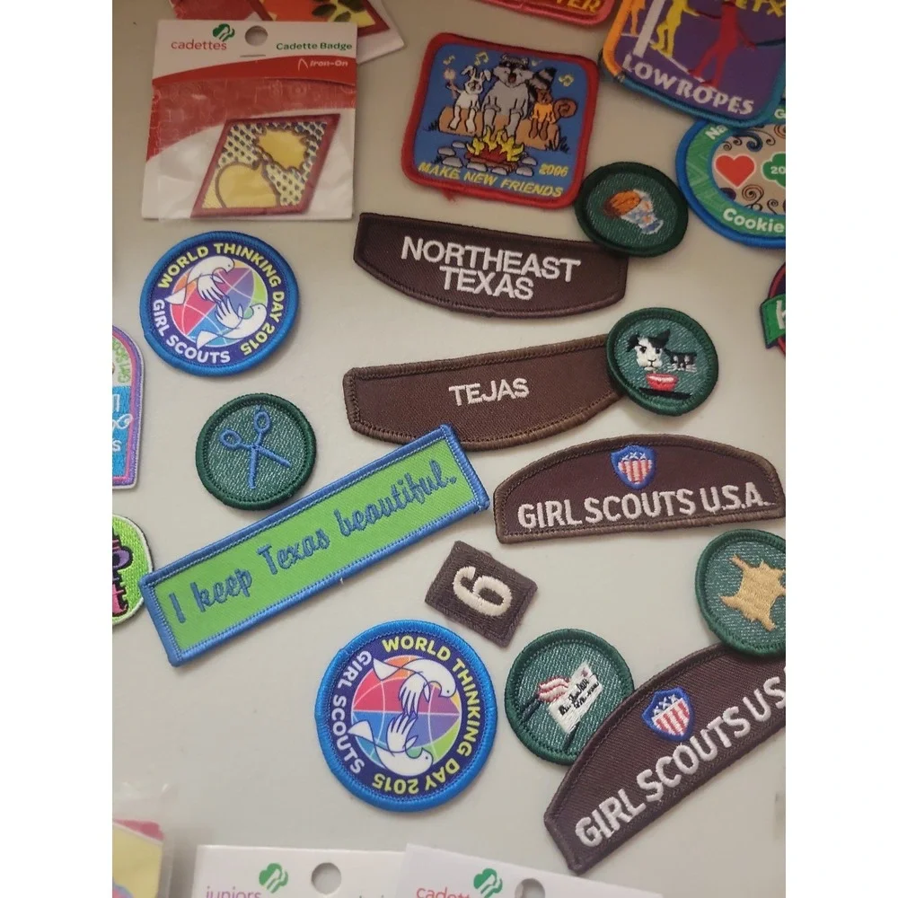Mixed lot Vtg to New Girls Scout Patches badges accessories